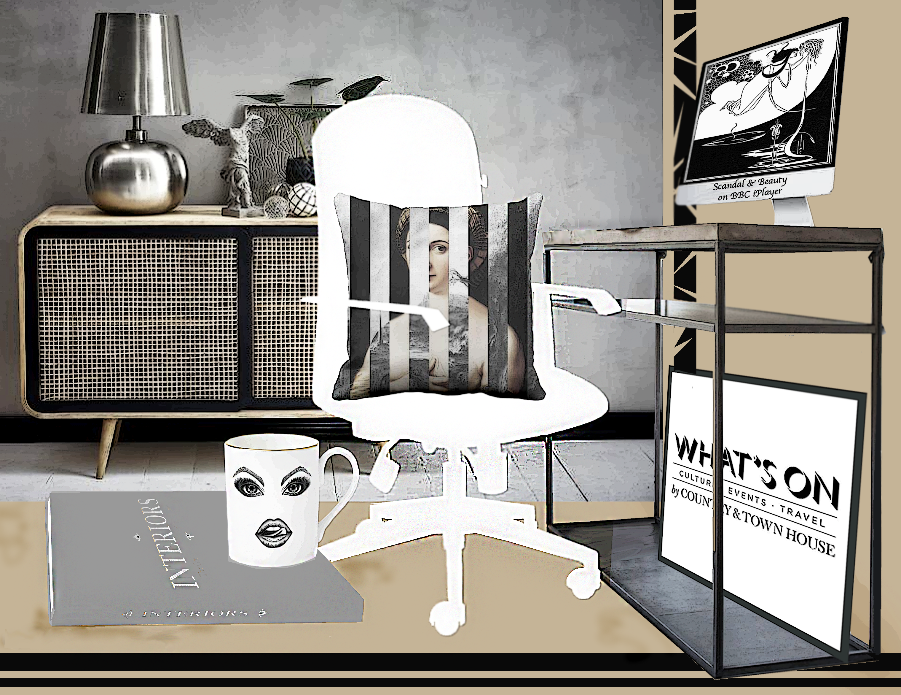 Office Moodboard by Chris Billinghurst | The House of Artusa: www.thehouseofartusa.com